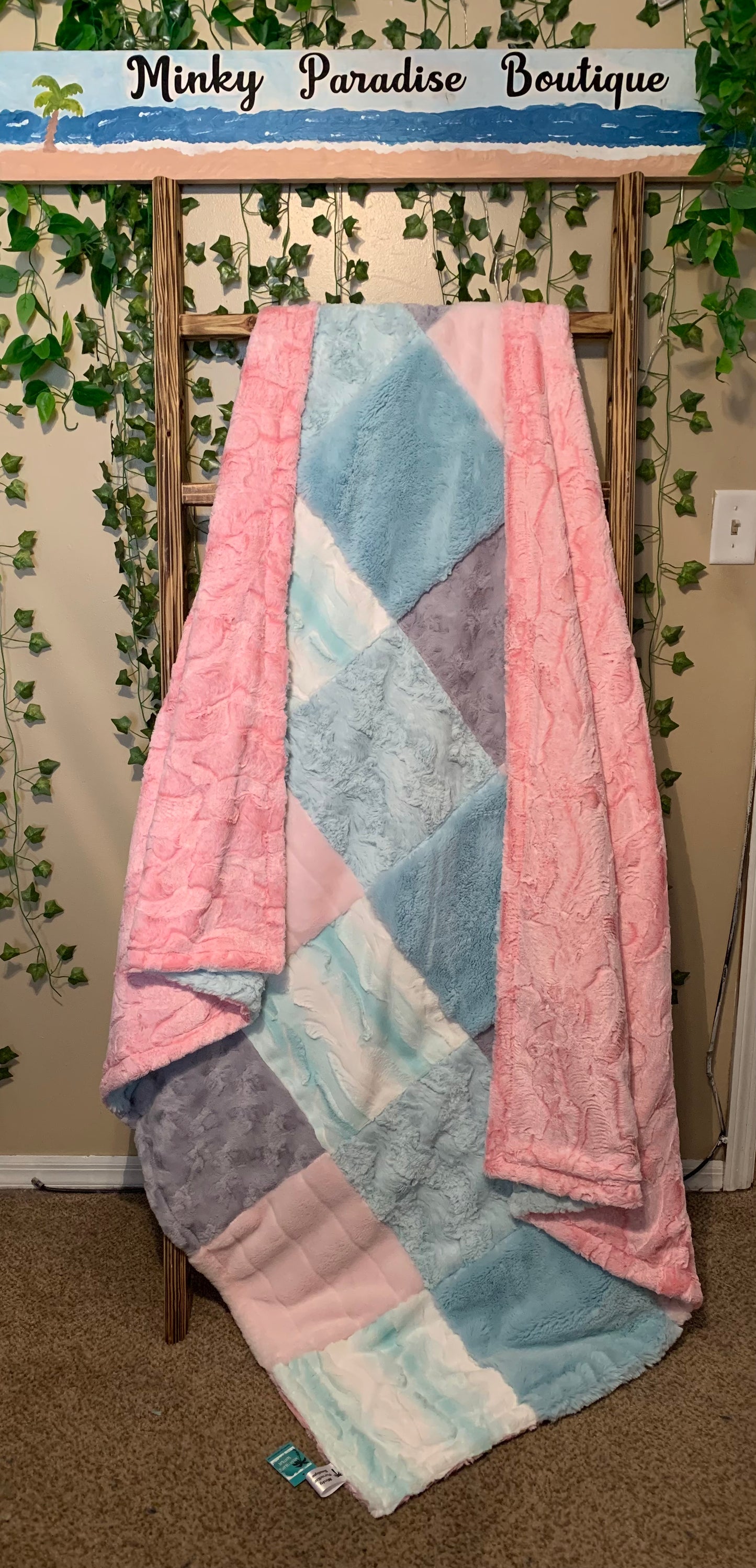 Patchwork/ cotton candy heather