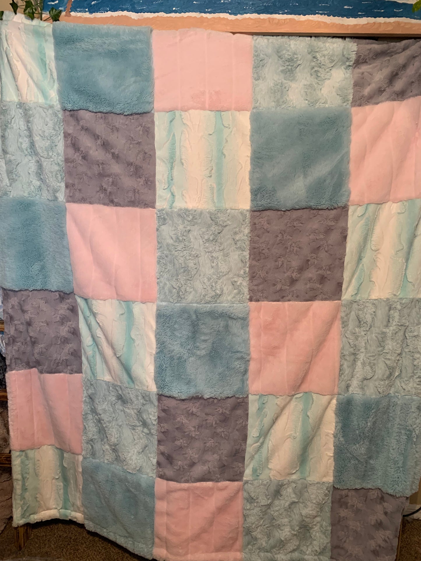 Patchwork/ cotton candy heather