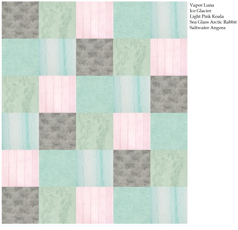 Patchwork/ cotton candy heather