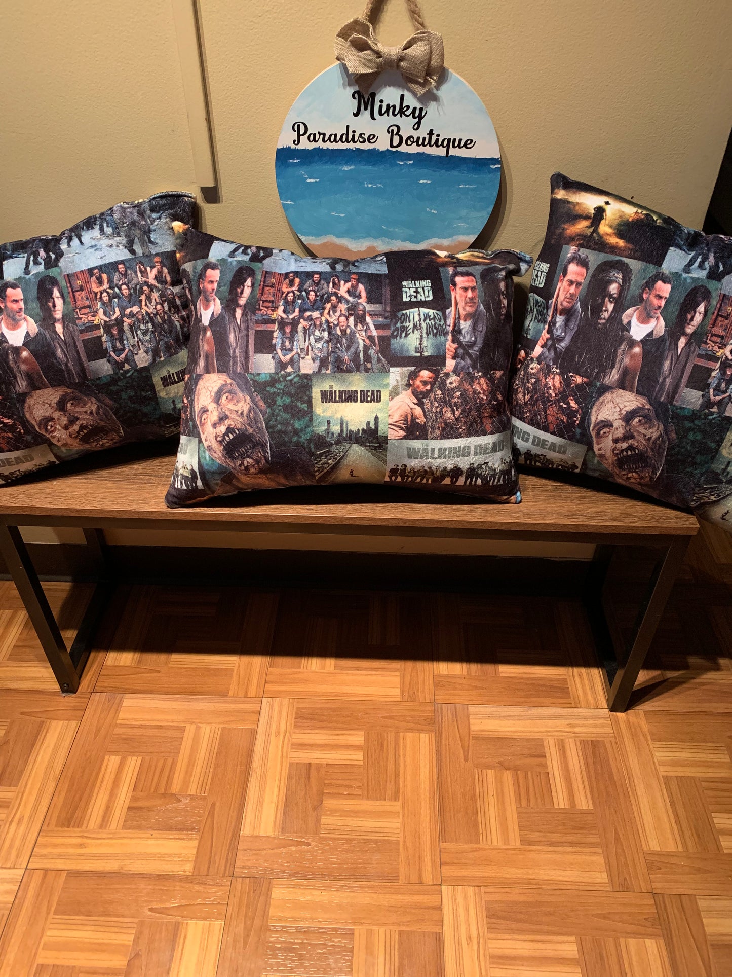 Walking dead pillow set.