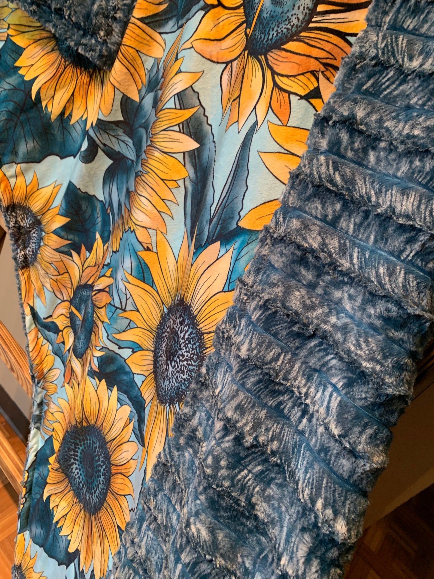 Sunflower print on bayou Hawke