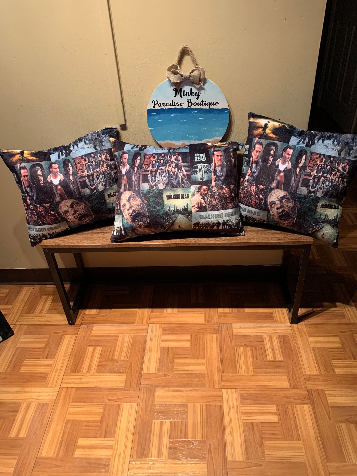 Walking dead pillow set.